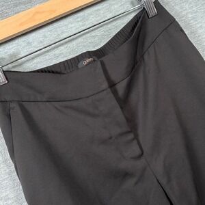 Quince Stretch Crepe Ankle Pants Womens 4 Black High Rise Straight Workwear Chic